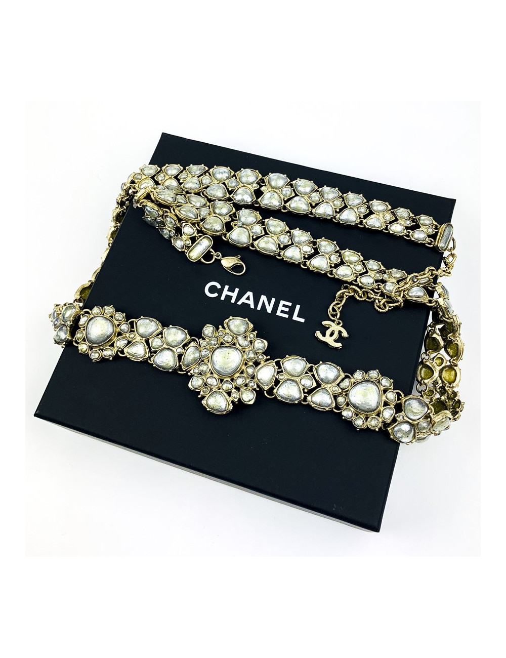 Ceinture CHANEL pâte de verre Métiers d'art "PARIS-BOMBAY"