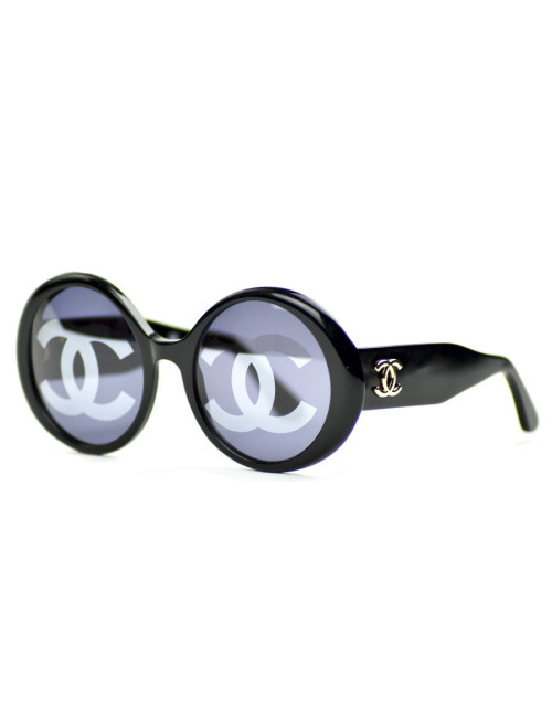 Lunettes de soleil CHANEL CC Vintage noire