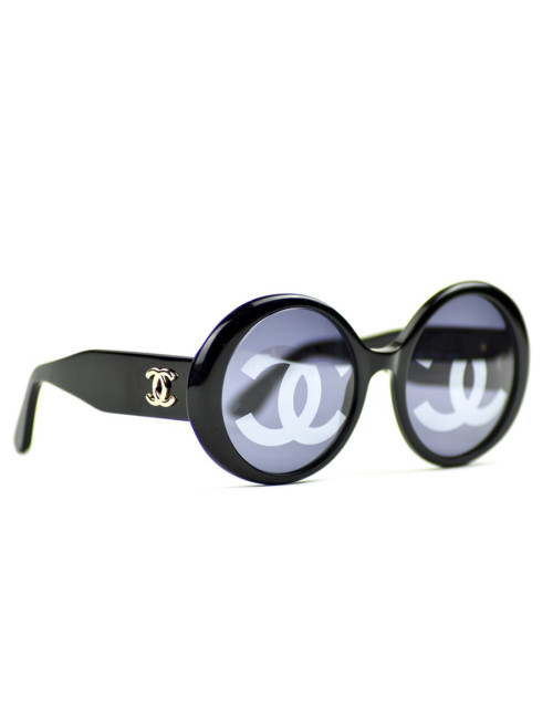 Lunettes de soleil CHANEL CC Vintage noire