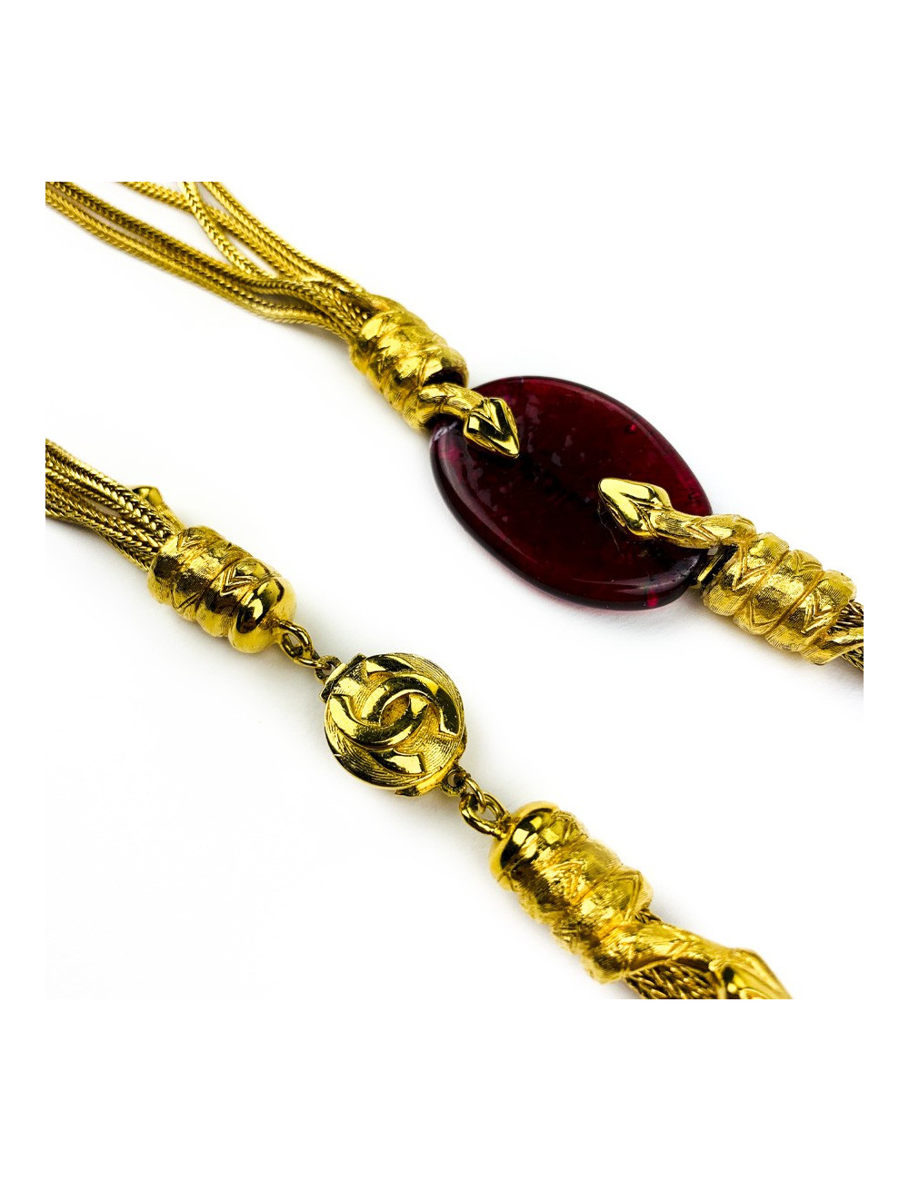 Sautoir CHANEL par Goossens pâte de verre