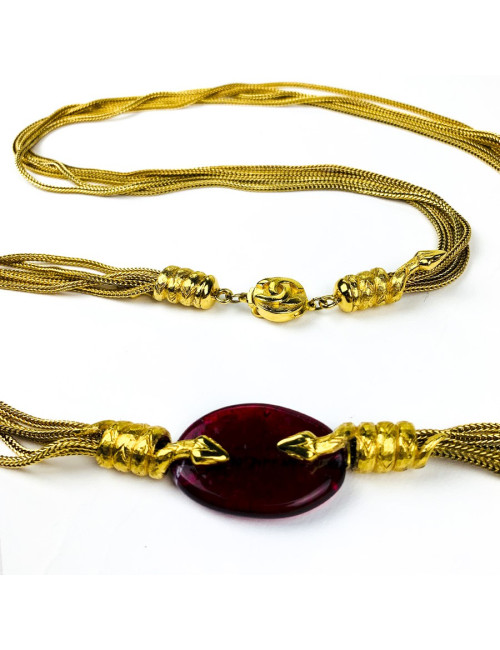 Sautoir CHANEL par Goossens pâte de verre