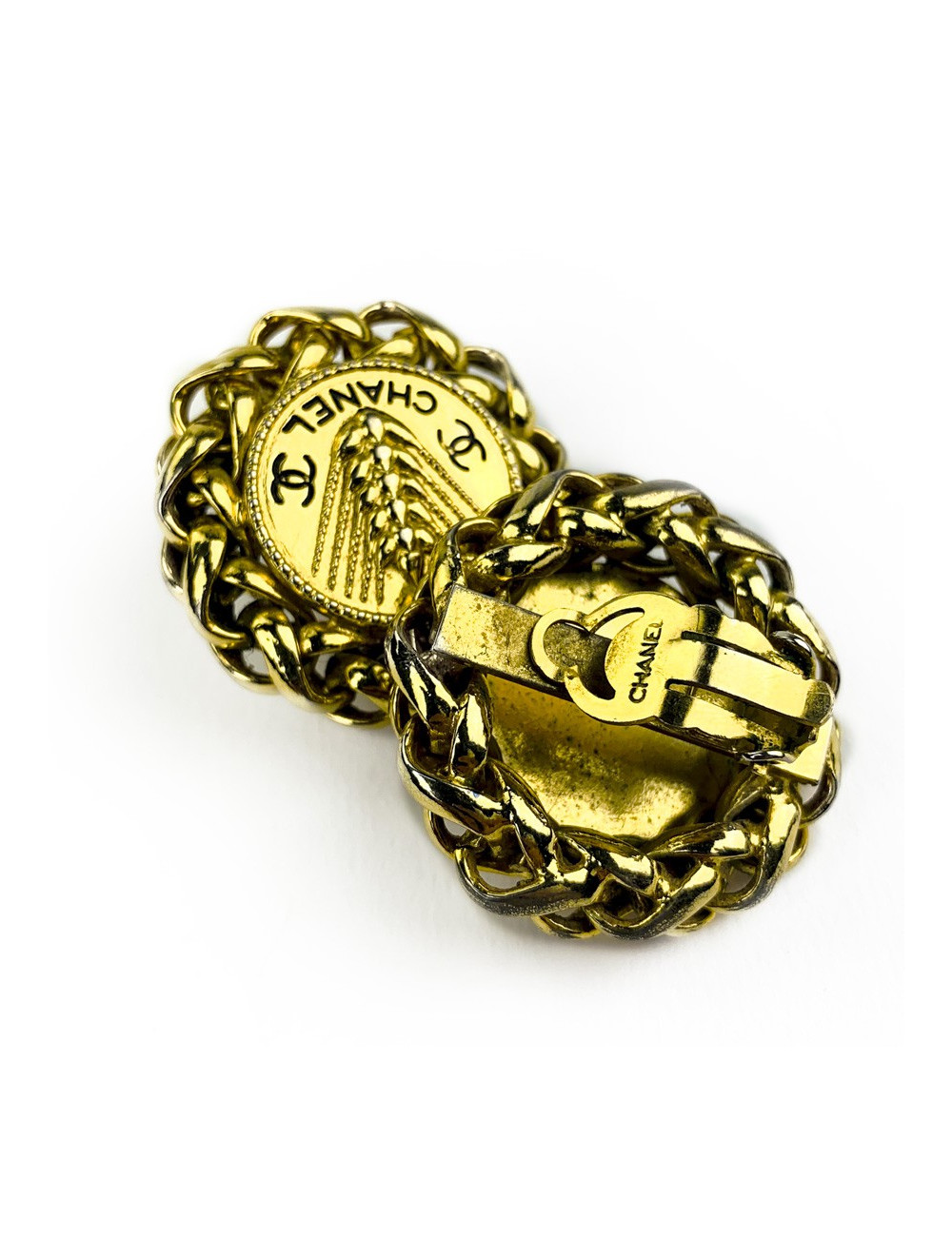 Clips d'oreille CHANEL épi de blé