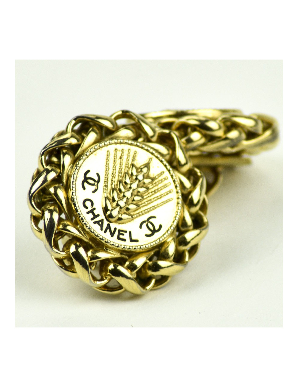 Clips d'oreille CHANEL épi de blé