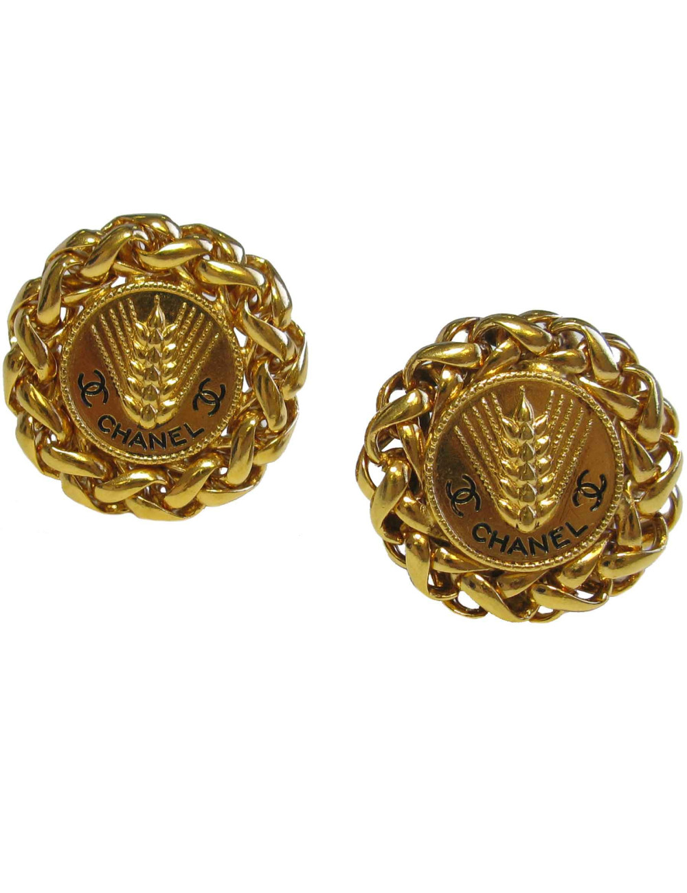 Clips d'oreille CHANEL épi de blé