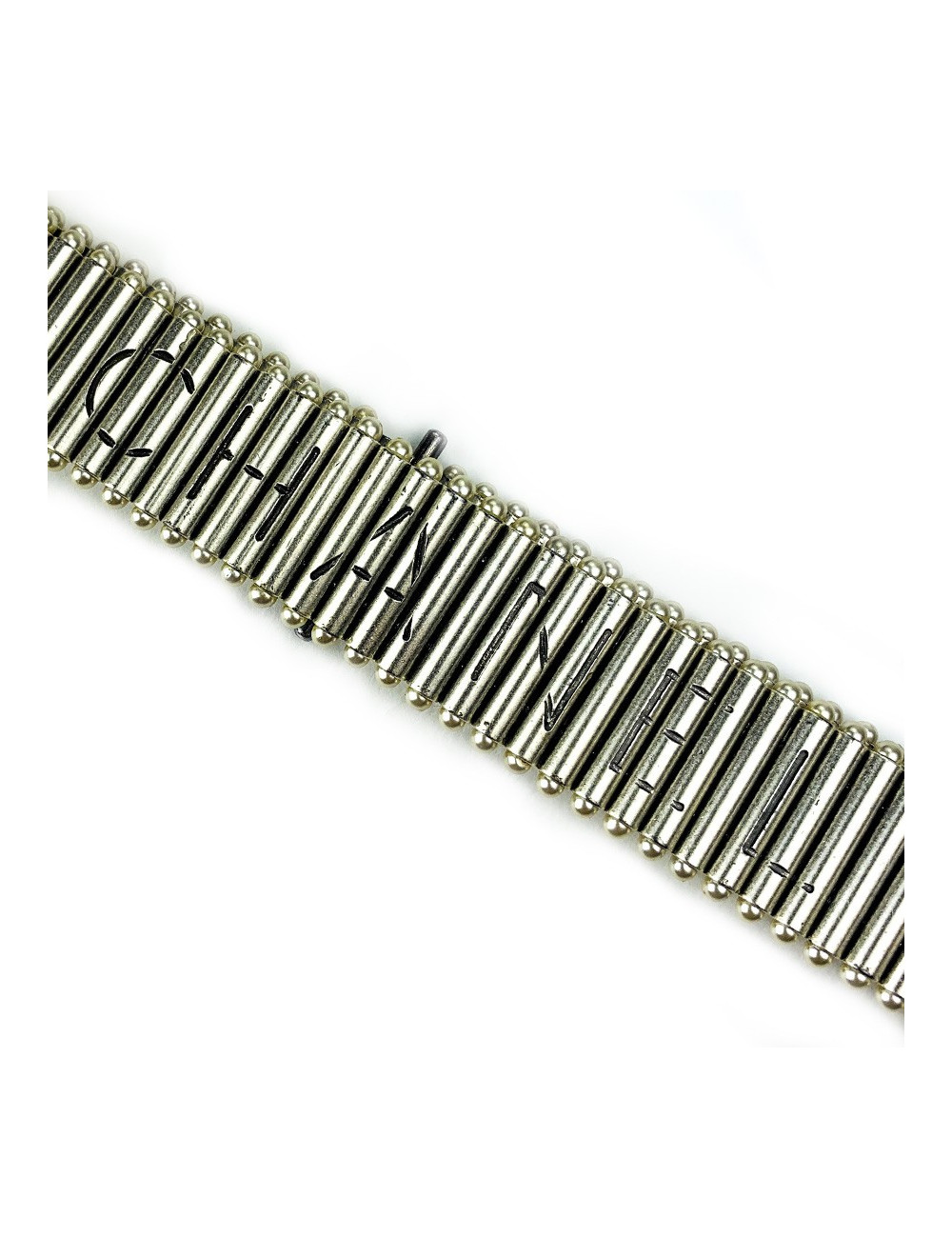 Chanel silver metal belt