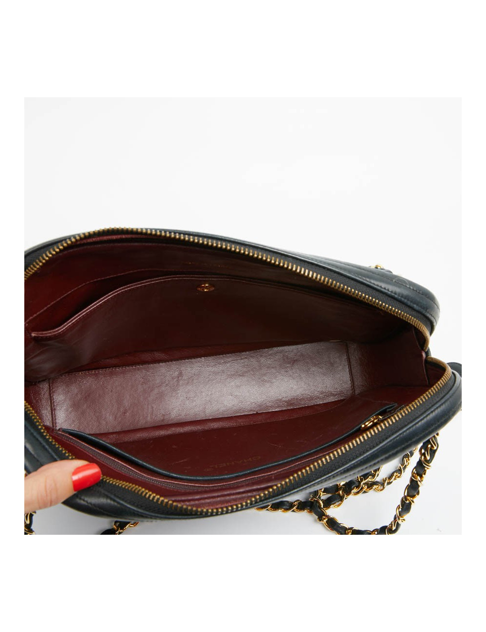 Sac Caméra CHANEL Vintage cuir matelassé