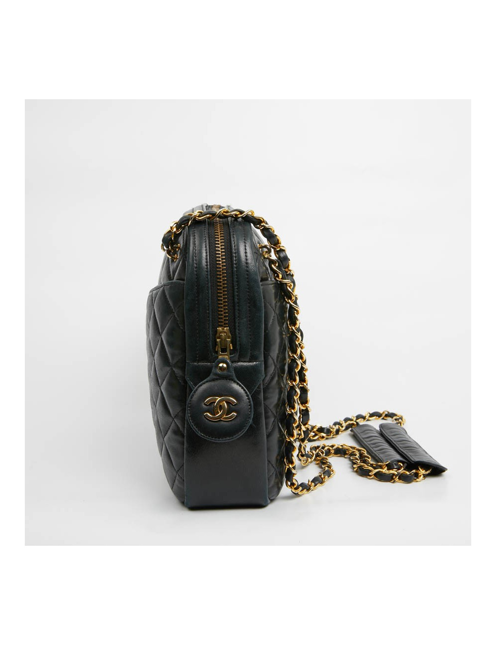 Sac Caméra CHANEL Vintage cuir matelassé