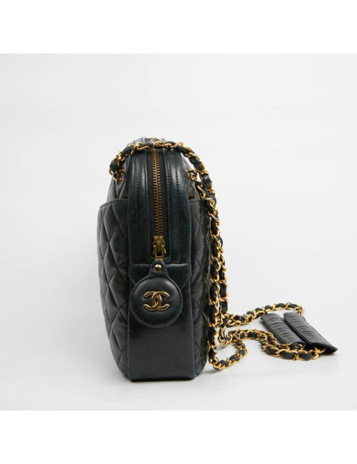 Sac Caméra CHANEL Vintage cuir matelassé