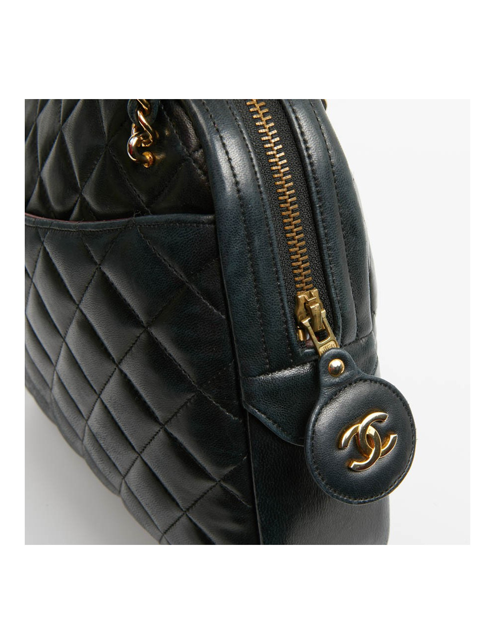 Sac Caméra CHANEL Vintage cuir matelassé