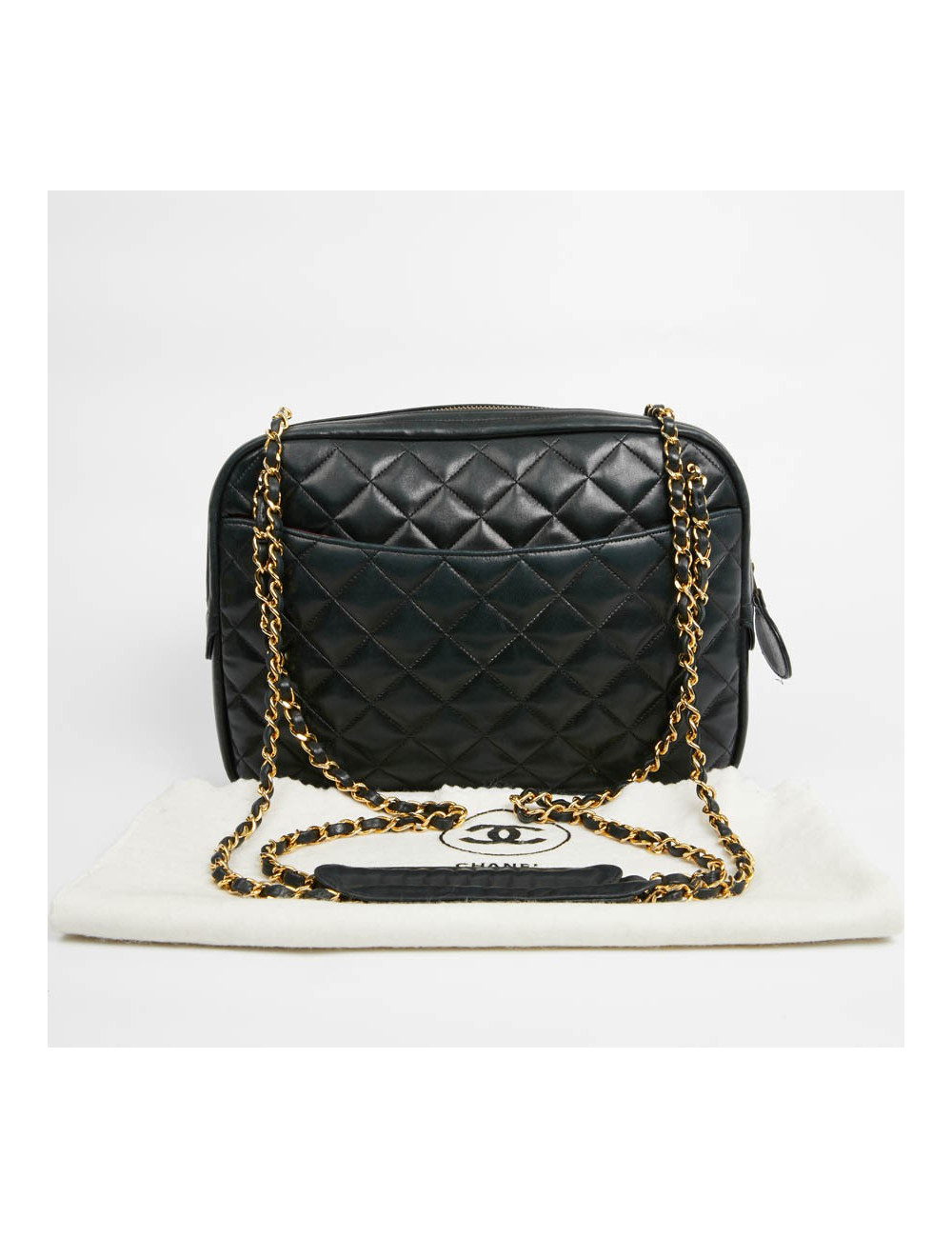 Sac Caméra CHANEL Vintage cuir matelassé