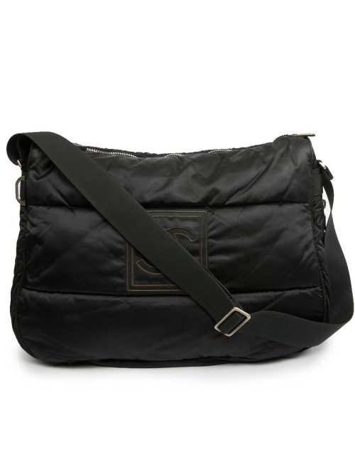 Sac besace CHANEL noir