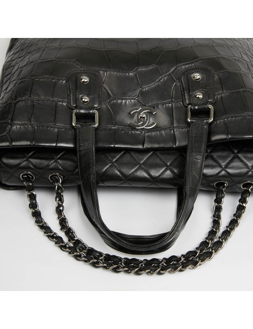 Cabas CHANEL crocodile noir