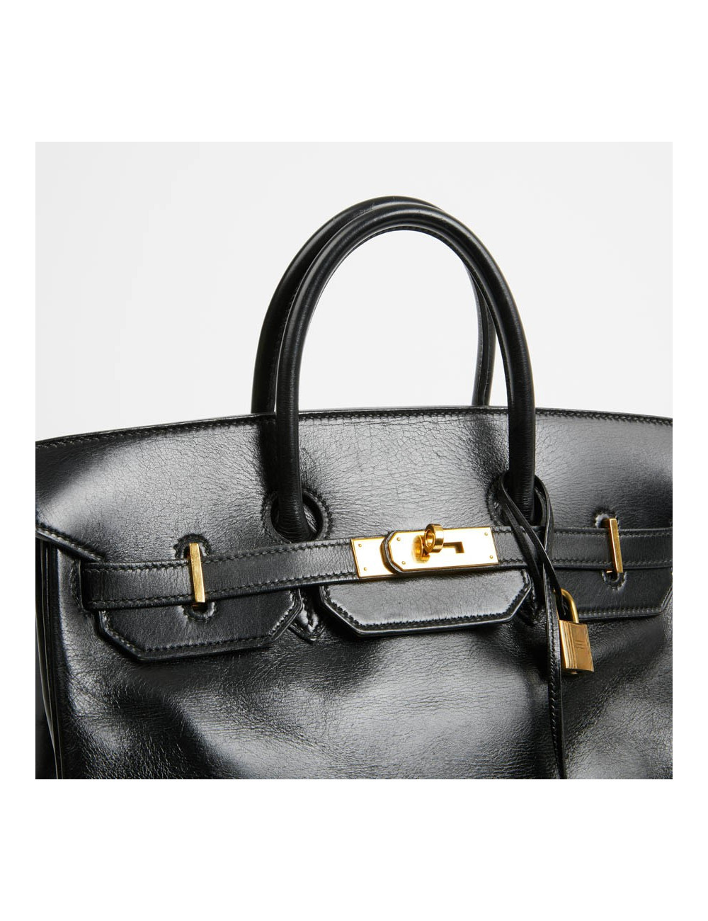 HAC 32 HERMES cuir box noir