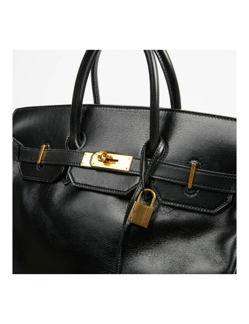HAC 32 HERMES cuir box noir