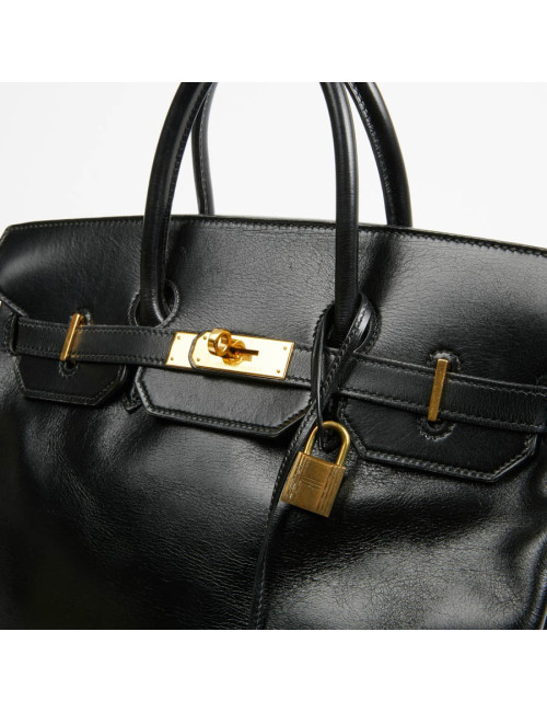 HAC 32 HERMES cuir box noir