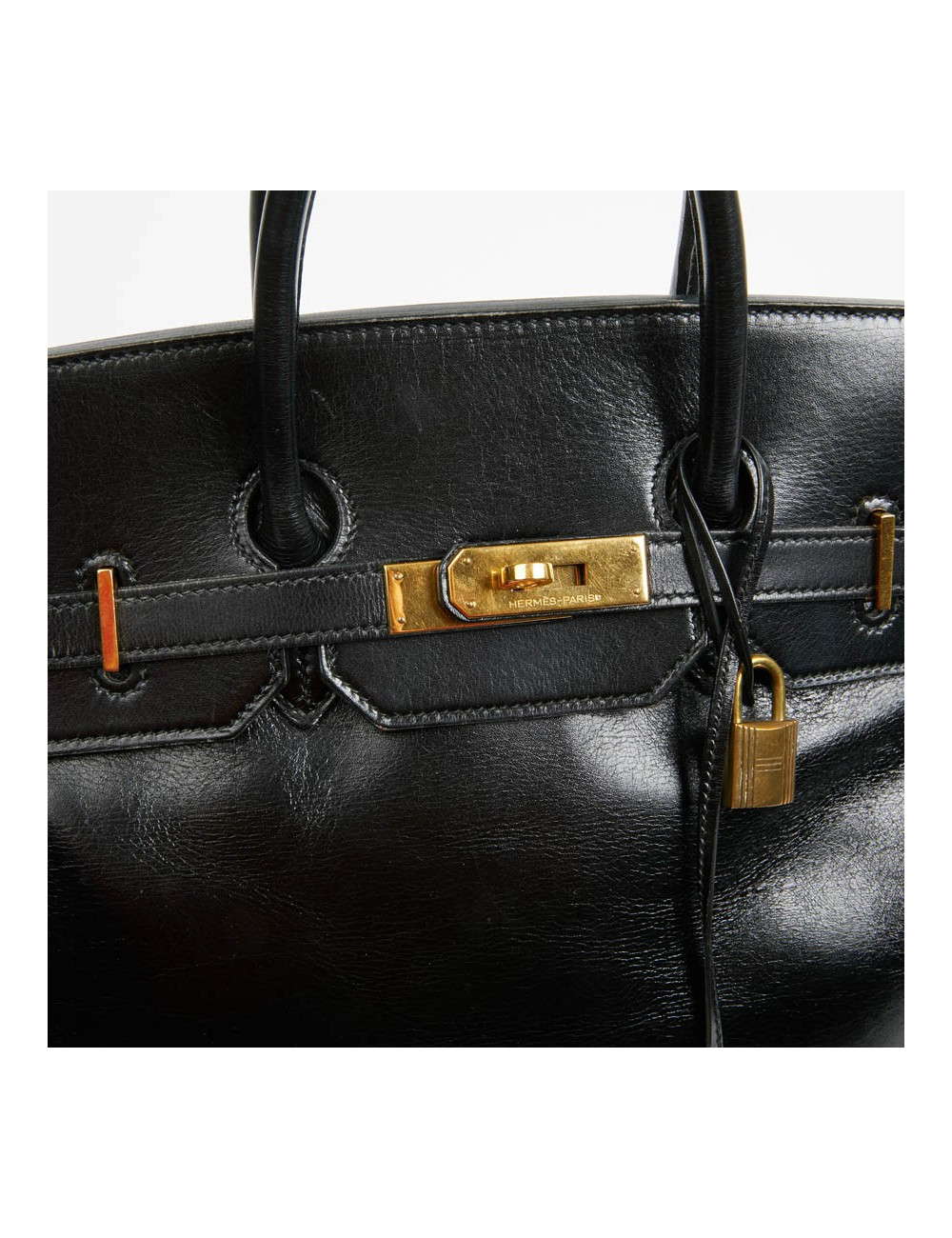 HAC 32 HERMES cuir box noir