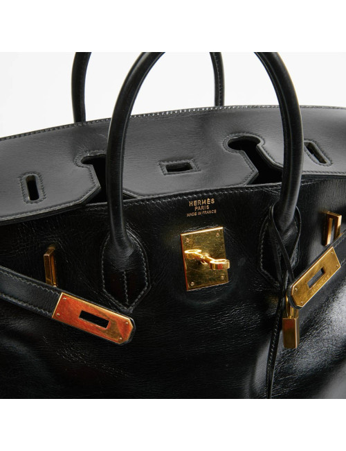 HAC 32 HERMES cuir box noir