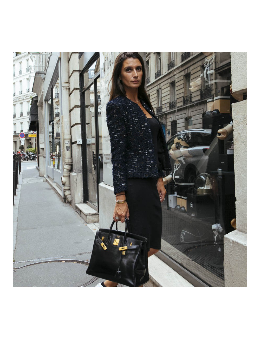 HAC 32 HERMES cuir box noir