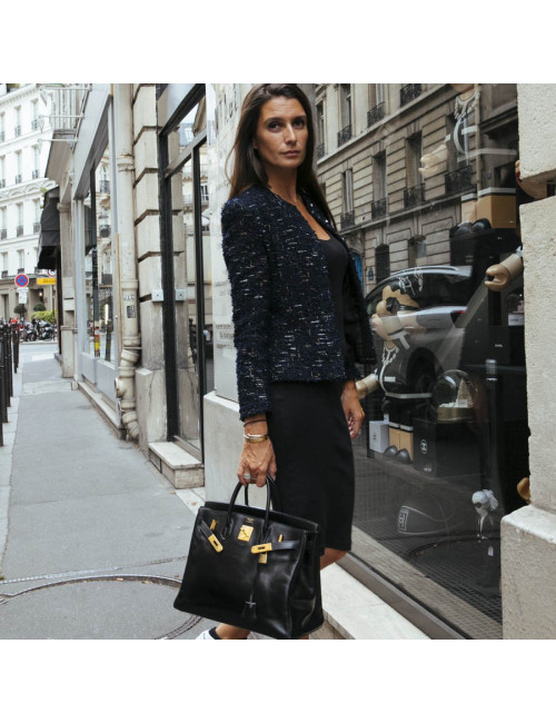 HAC 32 HERMES cuir box noir