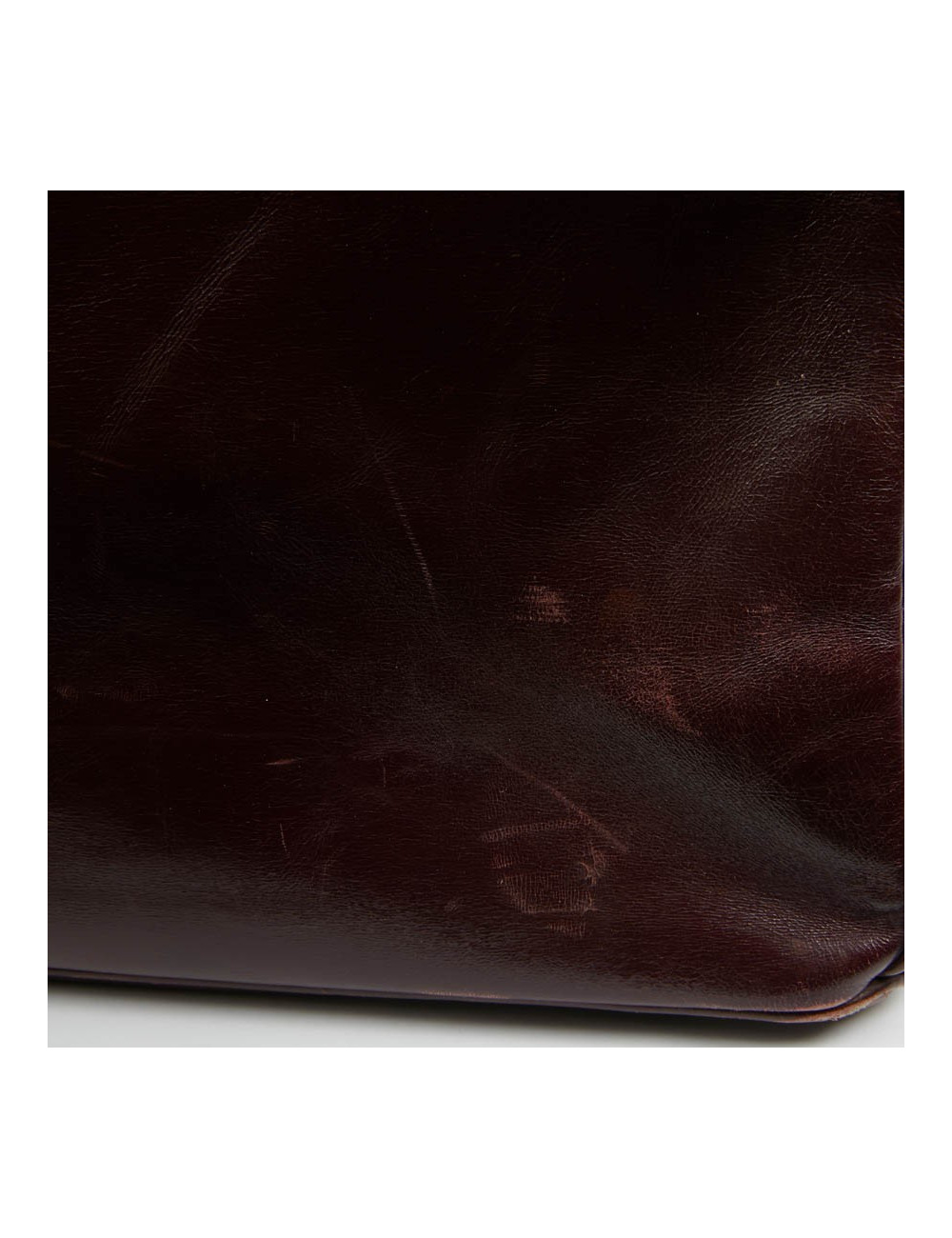 Haut à courroies 45 HERMES cuir box bordeaux 