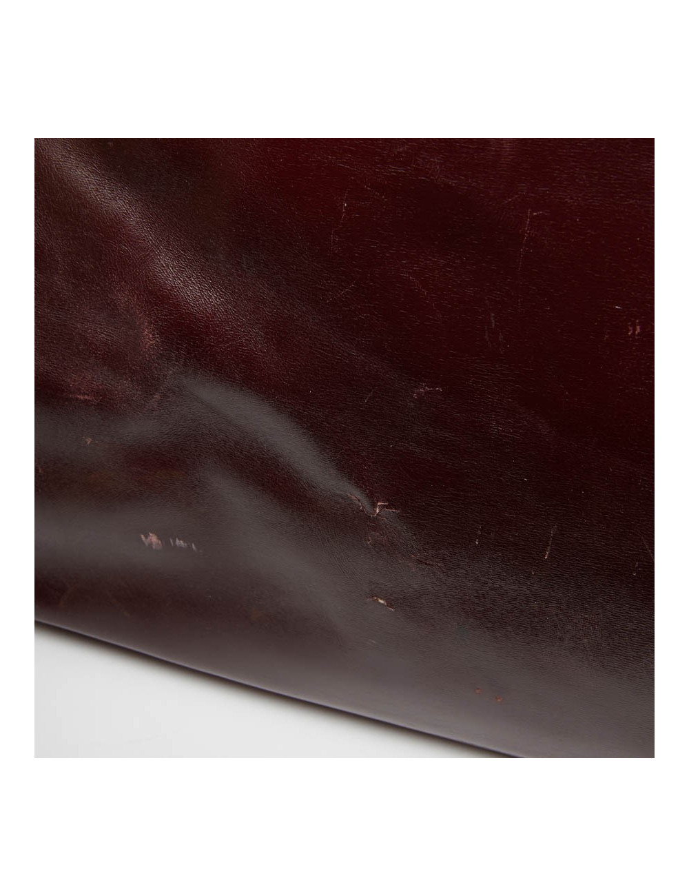 Haut à courroies 45 HERMES cuir box bordeaux 