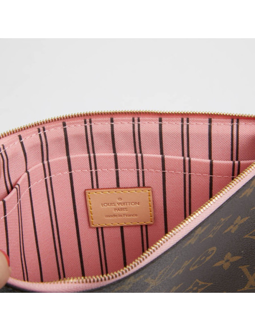 Mini pochette LOUIS VUITTON toile Monogram L V