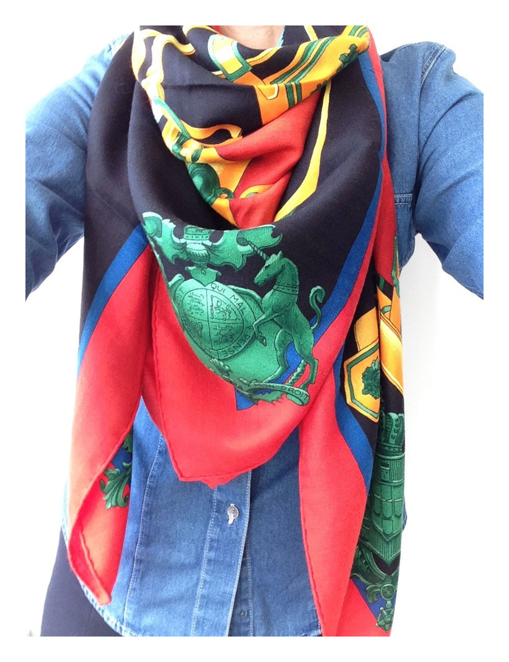 Étole HERMÈS signé Ledoux