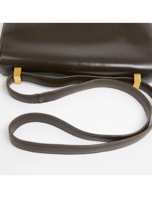 Constance HERMES cuir box marron Vintage