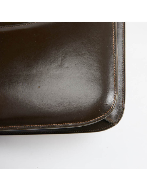 Constance HERMES cuir box marron Vintage