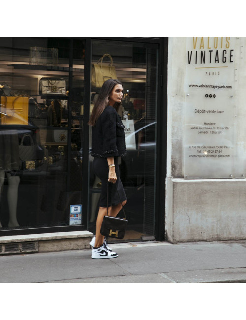 Constance HERMES cuir box marron Vintage