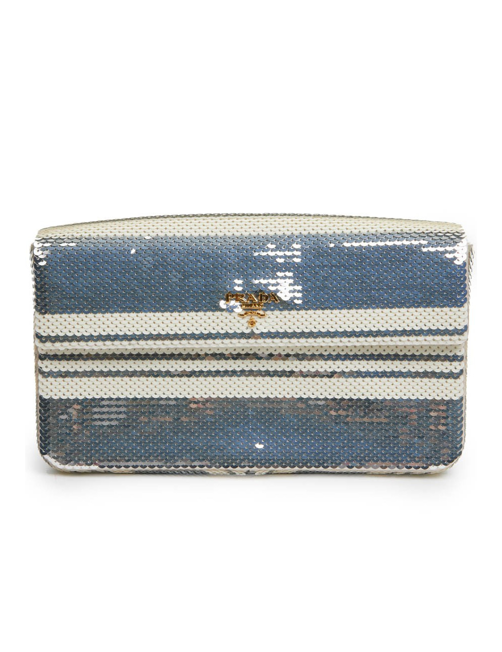 Pochette PRADA sequins argent