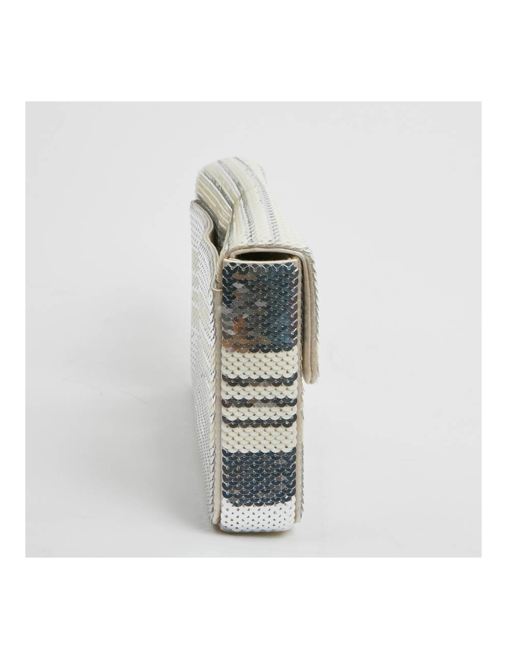 Pochette PRADA sequins argent