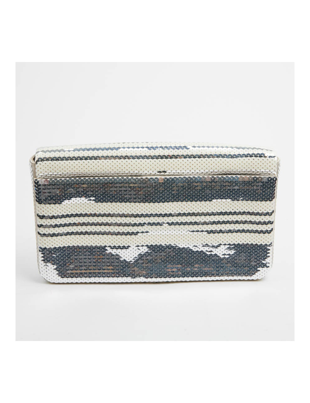 Pochette PRADA sequins argent