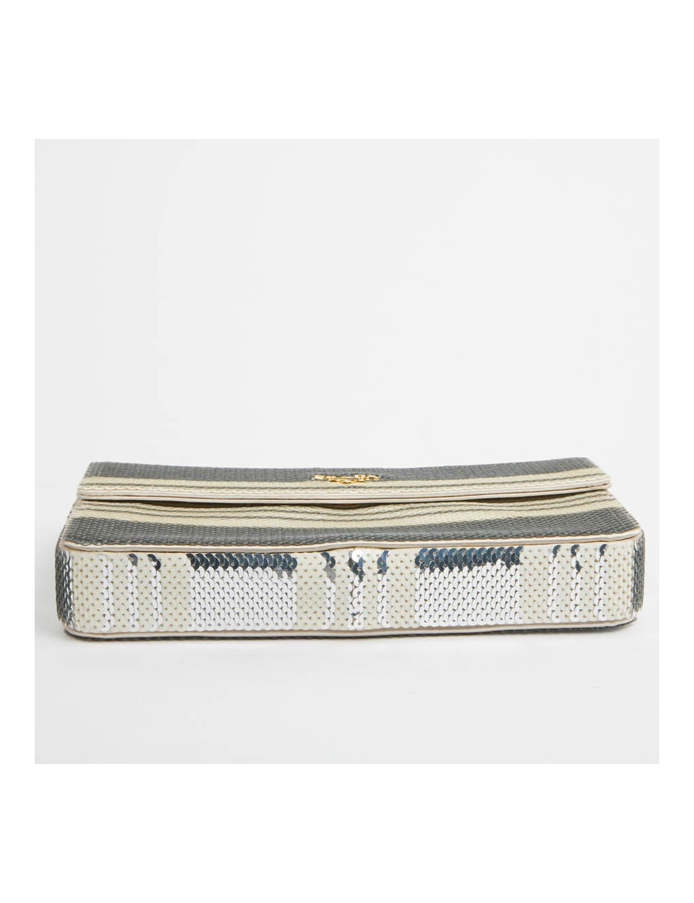 Pochette PRADA sequins argent