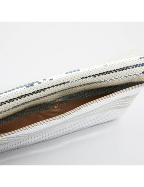 Pochette PRADA sequins argent