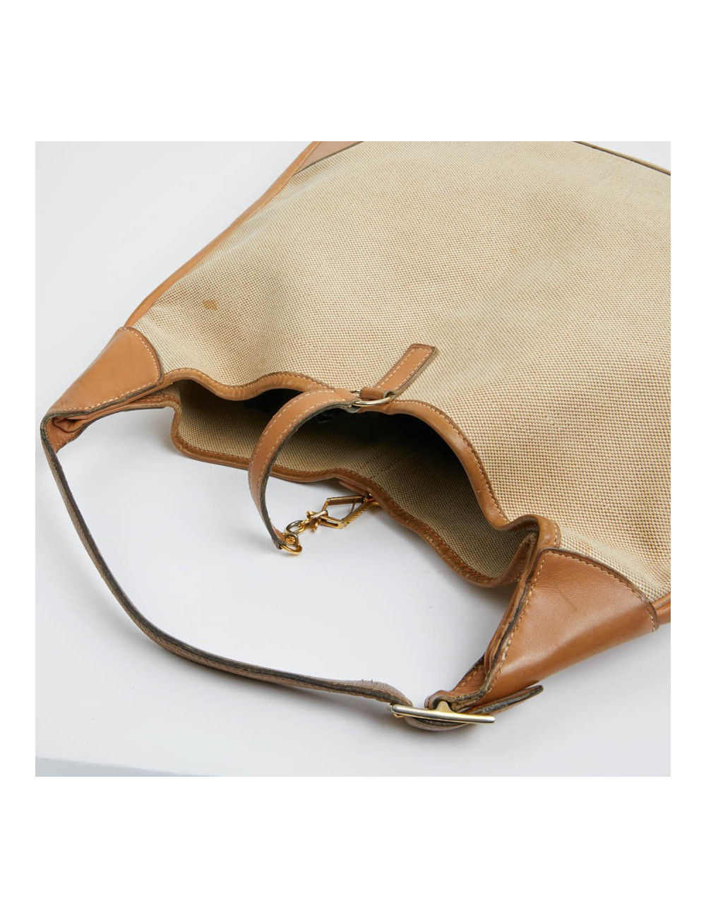 Trim HERMES toile et cuir gold