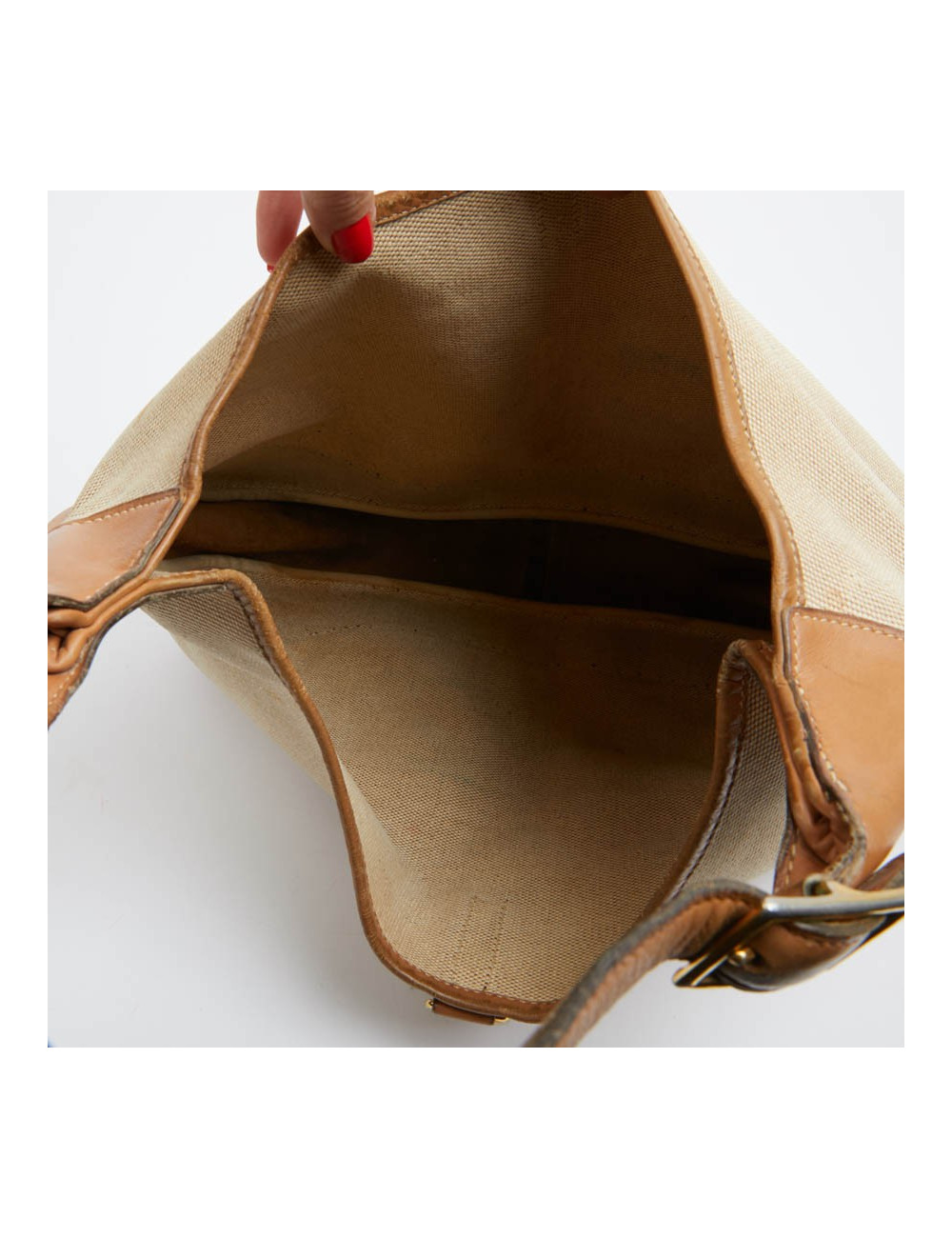 Trim HERMES toile et cuir gold