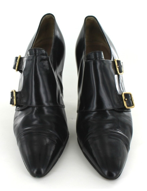 Bottines GUCCI en cuir noir T 