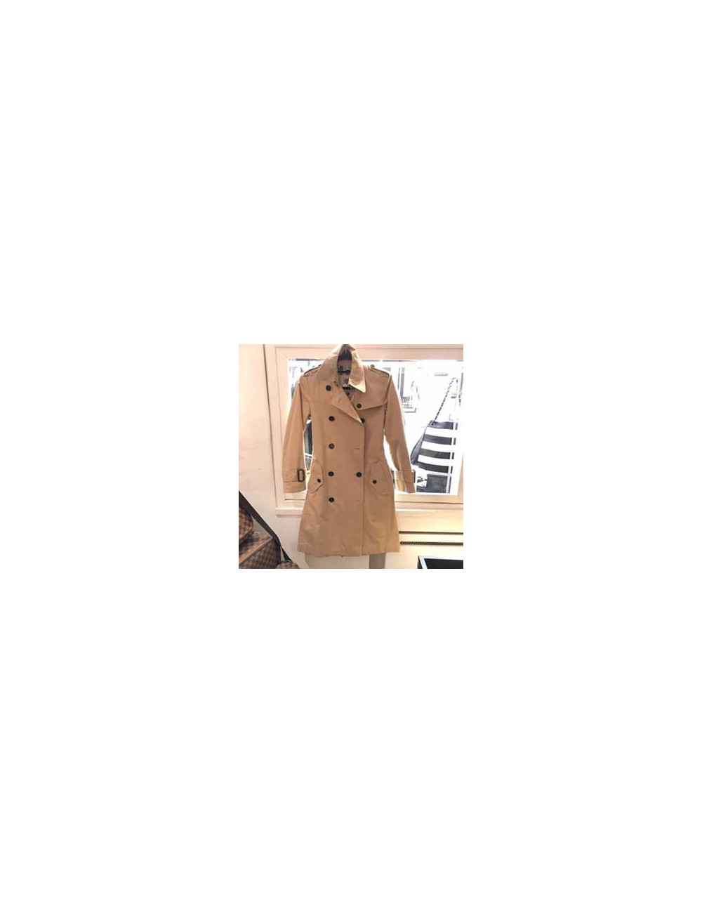Trench BURBERRY toile beige