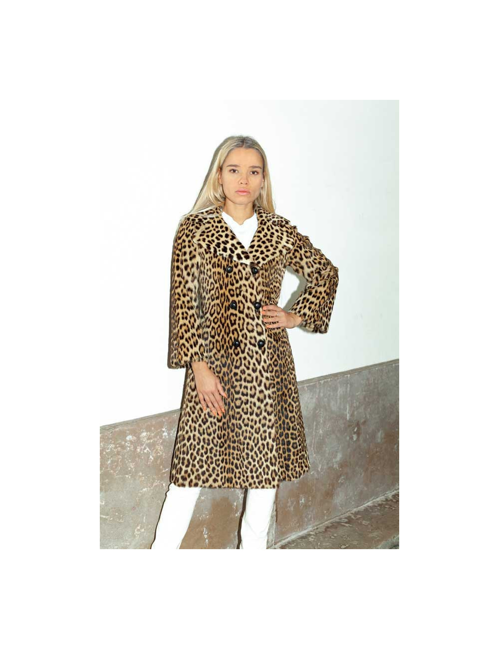  Manteau en peau de panthère Vintage