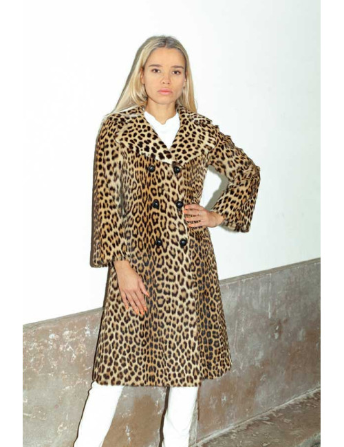  Manteau en peau de panthère Vintage