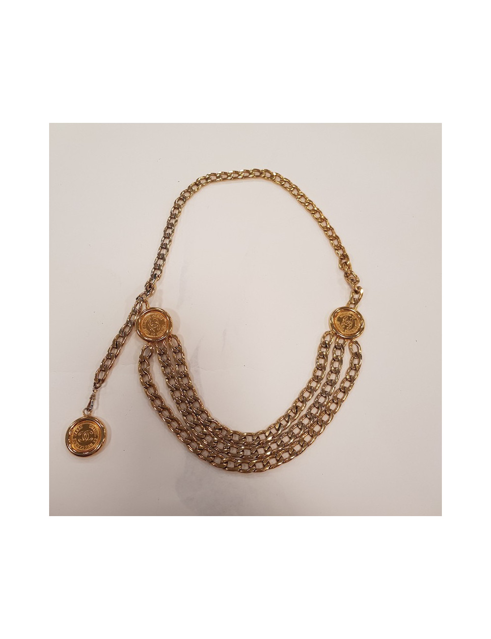 Ceinture chaine CHANEL triple rangs