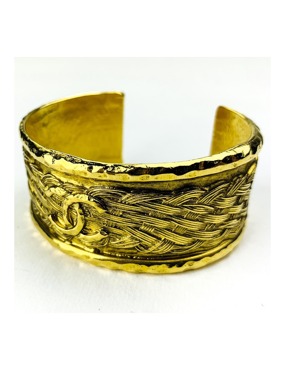 Manchette CHANEL vintage dorée