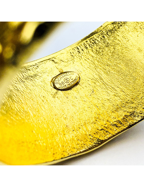 Manchette couture CHANEL vintage dorée