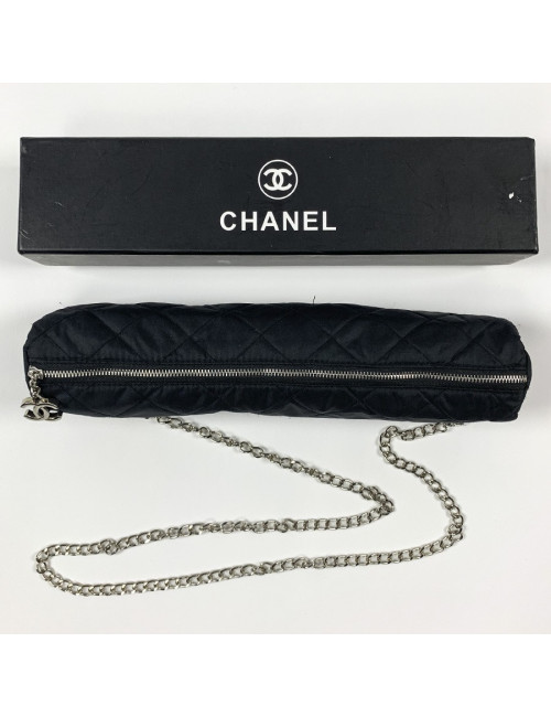 Parapluie CHANEL CC noir et beige clair