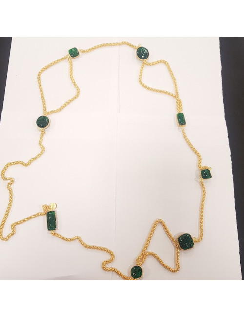 Sautoir Glaçons MARGUERITE DE VALOIS pâte de verre