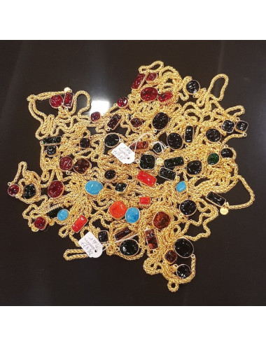 Sautoir Glaçons MARGUERITE DE VALOIS pâte de verre