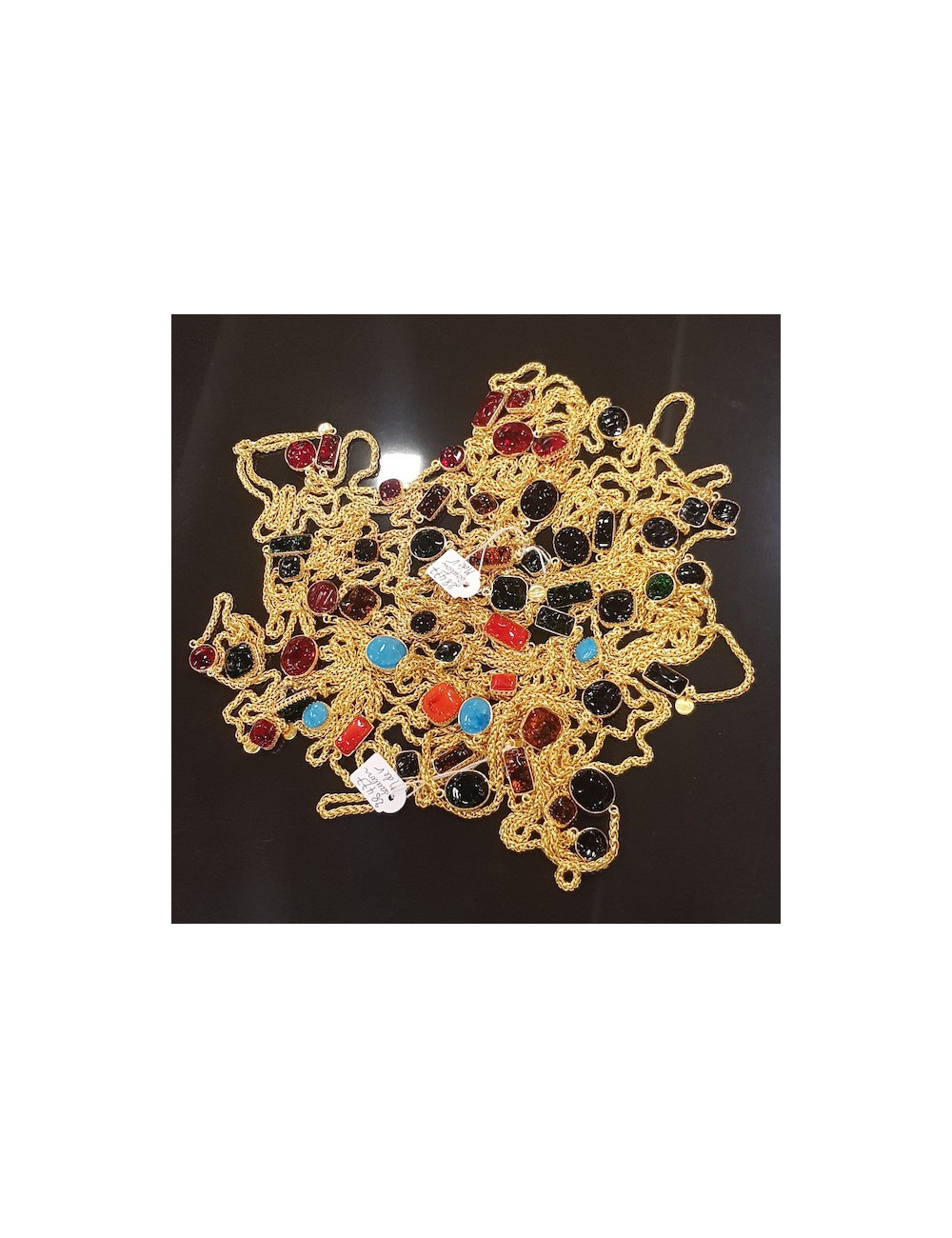 Sautoir Glaçons MARGUERITE DE VALOIS pâte de verre