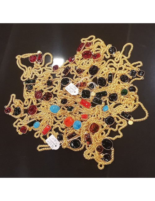 Sautoir Glaçons MARGUERITE DE VALOIS pâte de verre