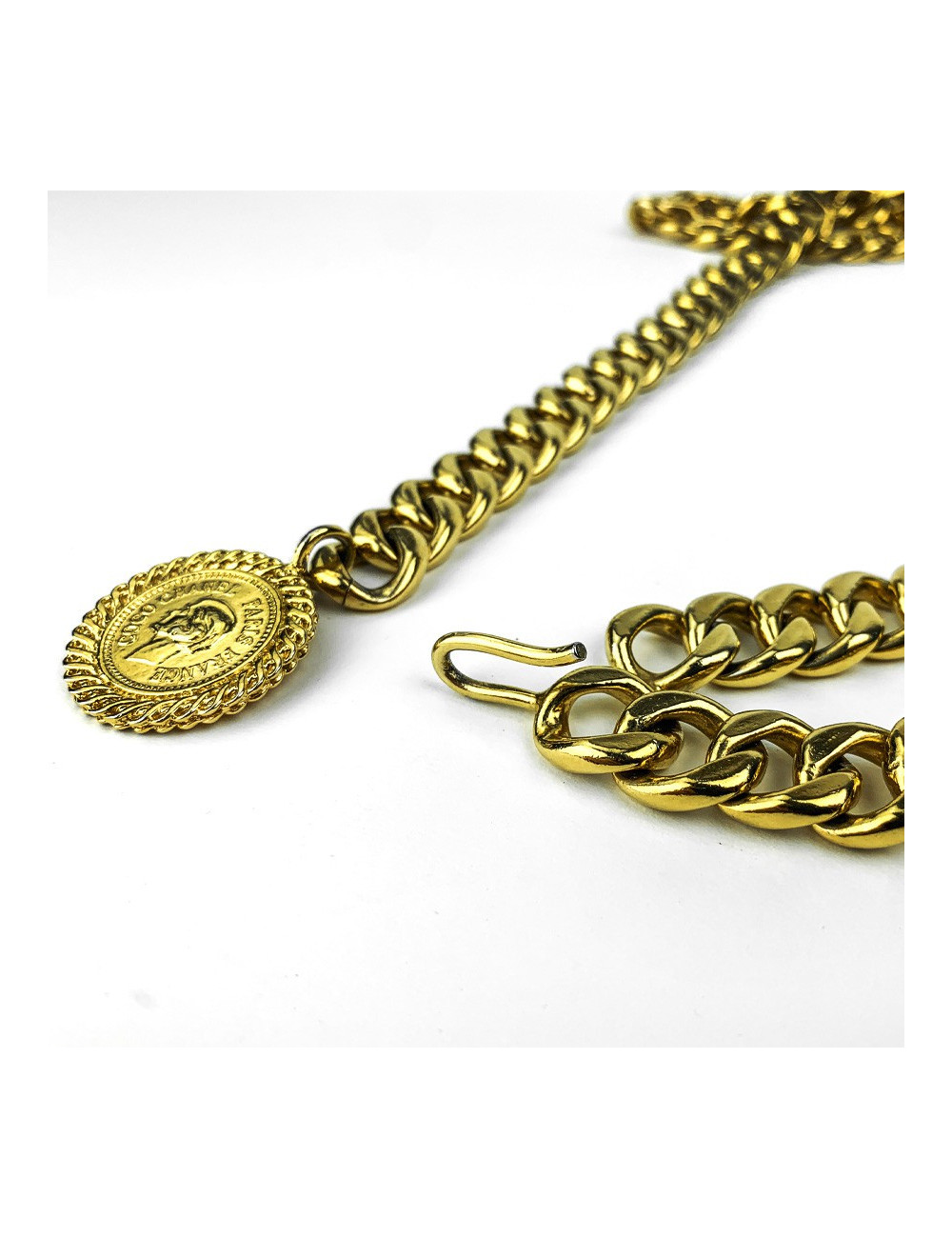 Chanel ceinture double chaine dorée vintage